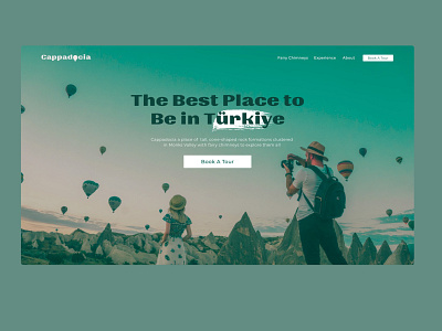 Cappadocia: travel website landing page adobexd branding graphic design landing page travel turkiye ui webdesign website