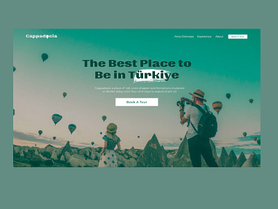 Cappadocia: travel website landing page