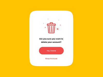 Pop-up for Delete card clean design figma minimalistic typography ui ui component ux web design