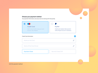 UI kit for payment method