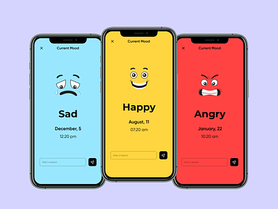 Mobile App "Your Mood" app clean design dribbble figma illustration minimalistic mobile mood popular simple ui ux