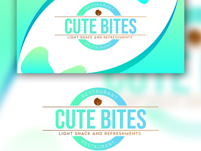 Cute Bites Logo brand brand identity branding design flat graphic design illustration logo typography vector