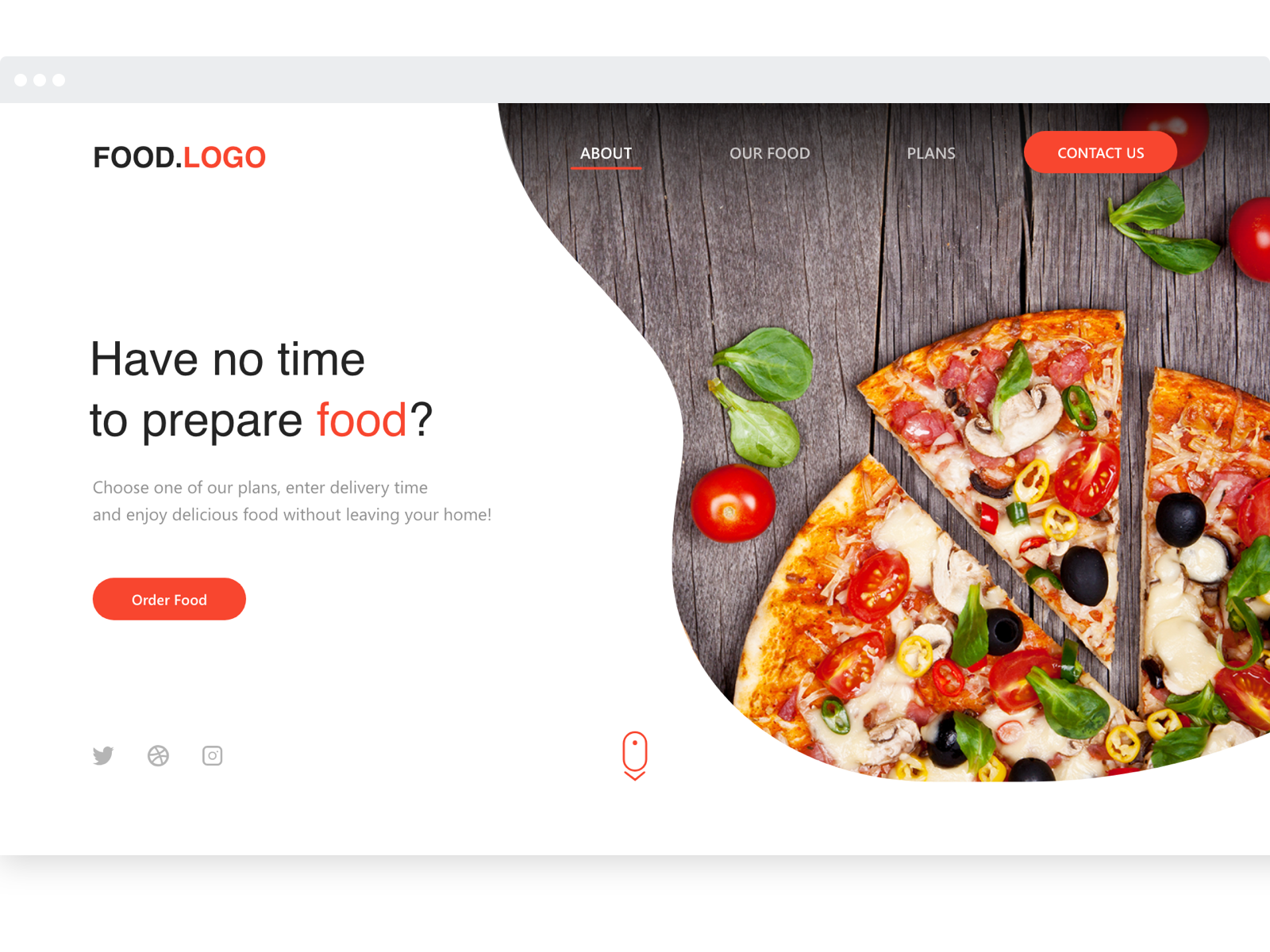 Food website. Food website Template. Web about food. Free food delivery.