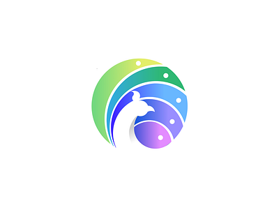 Wonderful Peacock bird colorful logo colorfull design flat icon illustration logo logo design logodesign minimal peacock peacock logo rainbow wonderful