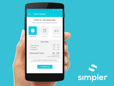 Simpler android app design laundry material design