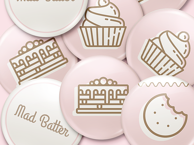 Pin Badges! badge bakery cakes cookies cupcakes fudge pin sweet