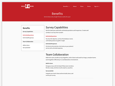 Web Design arkwerk benefits clean neat red web design website