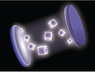 The Magic Cubes 3d object cube cubes effects illustrator levitating levitation light magic purple