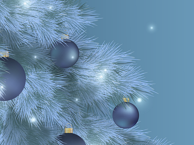 Christmas tree blue christmas illustrator ilustration light magic monochromatic realistic tree vector