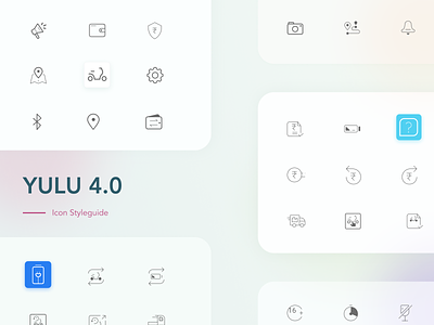Yulu 4 0 icon set design design style icon set icon style icons minimal ui