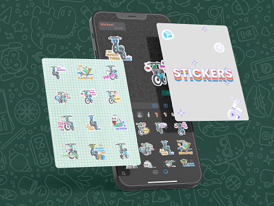 Introducing Yulu Stickers animation bike chats design emoji fun graphic design illustration logo minimal motion graphics stickers text ui ux vector whatsapp