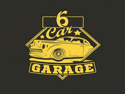 6 Car Garage Logo Design. illustration logo vector