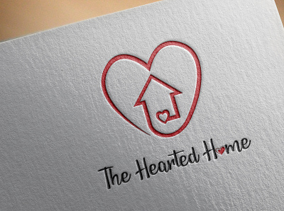 The Hearted Home Logo Design. illustration logo vector