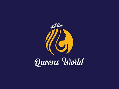 Queens World Logo Design. illustration logo vector