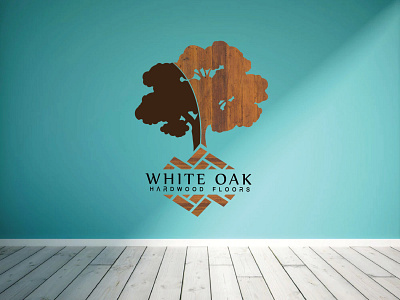 White oak hardwood floors Logo Design. branding design illustration logo vector