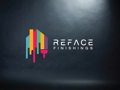Reface Finishing's Logo Design. illustration logo vector
