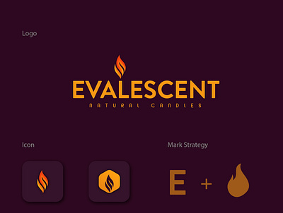 Evalescent Natural Candles Logo Design animation app branding design graphic design illustration logo vector