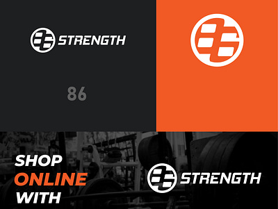 86 Strength Logo Design. animation app branding design illustration logo typography ux vector