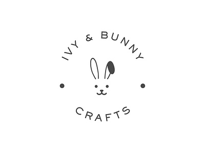 Ivy Bunny & Crafts Logo Design. animation app branding design illustration logo typography ux vector