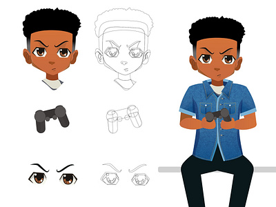 Human character vectorization.