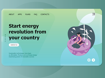 Landing Page adobe illustrator adobe xd branding conservation design energy graphicdesign ui uidesign