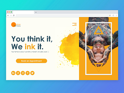 Tattoo Studio Landing Page adobe illustrator adobe xd branding design graphicdesign landing page design tattoo artist tattoos typography ui uidesign webdesign