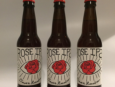 Rose IPA branding design illustration logo typography