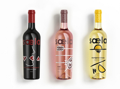 Seala Wine Bottle Design branding design illustration logo packaging packaging design typography