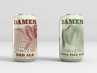 Dames Beer beer beer can branding can illustration logo packaging