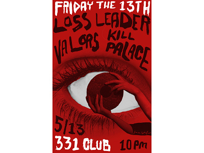 Friday the 13th Show Poster art gig poster horror illustration poster
