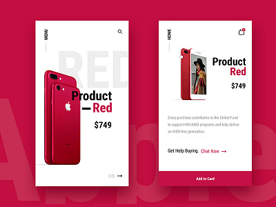 Product Red ios iphone product red ui