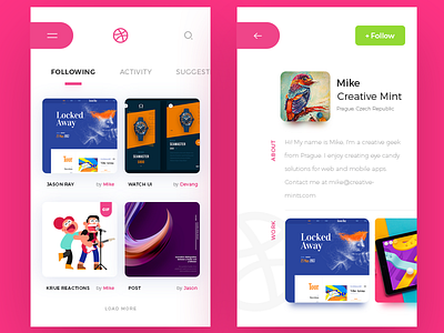 Dribbble UI