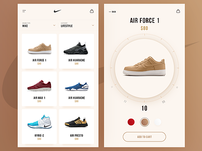 Nike App app minimal nike shoe sport ui ux
