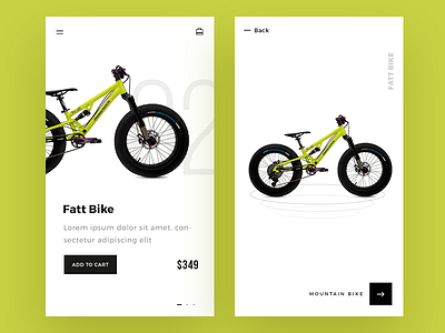 Bike App app appui bike cycle detail list minimal run sport ui ux