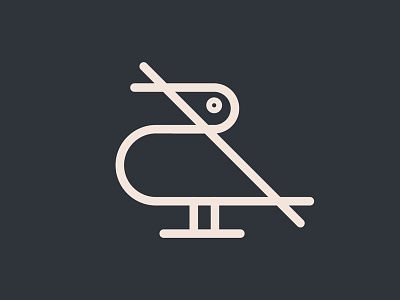 Bird bird line logo minimal monogram