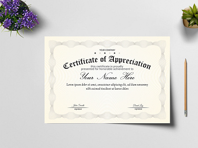 Multipurpose modern Certificate Template achievement certificate design diploma