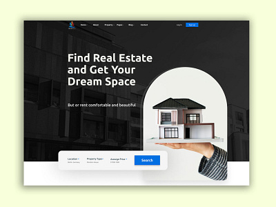 Residence Real Estate Hero section design