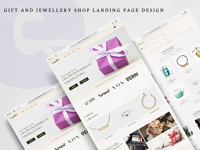 Gift and Juyelari Shop Landing Page Design designinspiration figma gift interface juyelari landingpage shopify ui uiuxdesigner ux websitebrainy websitemarketing