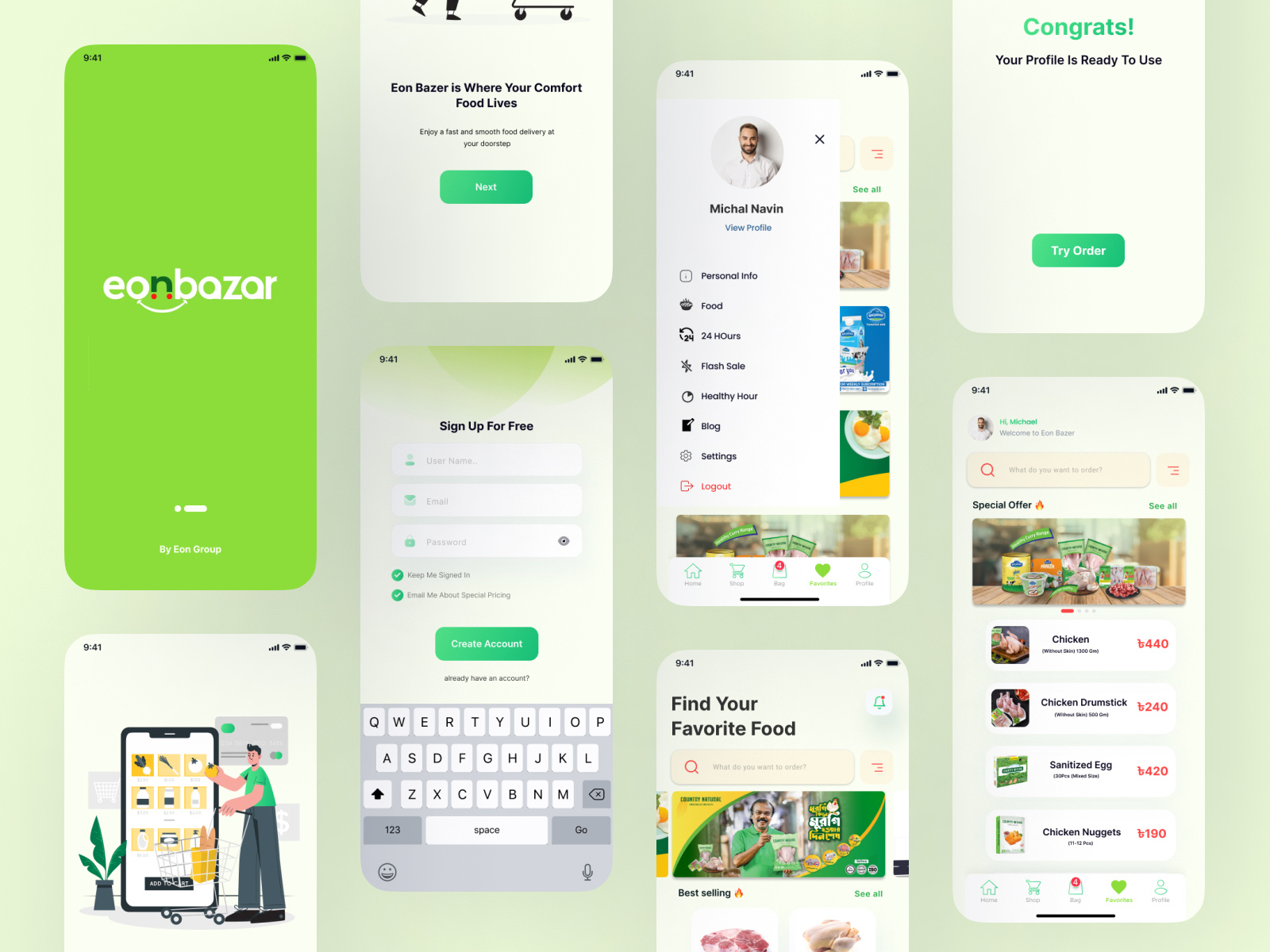 Online healthy food Delivery app by Mizanur Rahman on Dribbble