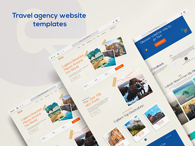 Travel agency website templates Design adventure agency branding design explore figma flight booking holyday landingpage minimal tour tourism travel travel landing page trip ui vacation website design