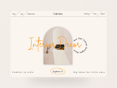 Aesthetic Interior Design Website Landing Page aesthetic ecommerce figma furniture hero section home accessories interior design intorior modern ui ux