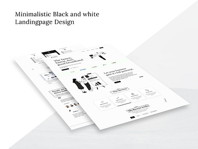 Minimalistic black and white sass landingpage Design black and white branding card ui clean dashboard design figma illustrations marketing minimalistic product design sass simple ui uiux user experience vector vector illustration