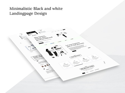 Minimalistic black and white sass landingpage Design