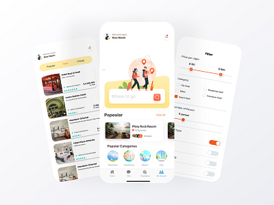 Travel mobile app Ui Design 🗺