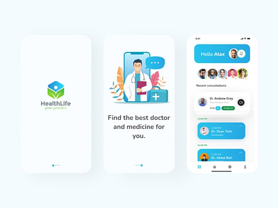 Doctor appointment Booking-Concept-App-UI appointment blue booking detail clinic consultation doctor doctor app figma healthcare app hospital medical app mobile app treatment ui
