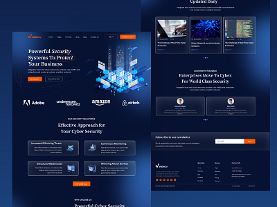 Cyber Security Platform Landing page by Mizanur Rahman on Dribbble