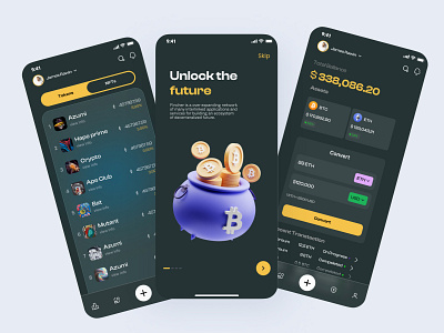 NFT Marketplace App design concept 3d illustration blockchain crypto cryptoart cryptocurrency ethereum exchange glassmorphism illustration ios marketplace mobile mobile app nft token trading plarform ui design ux design wallet