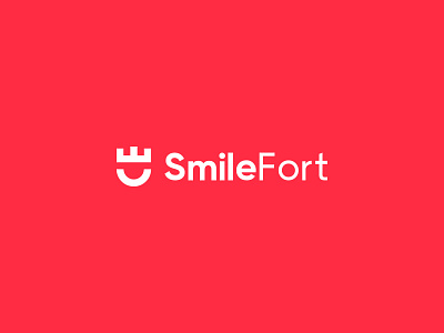 SmileFort Logo creative idea creative logo fort logo minimalist logo realestate logo smile logo