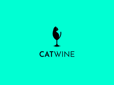 Cat Wine Logo creative idea creative logo minimalist logo