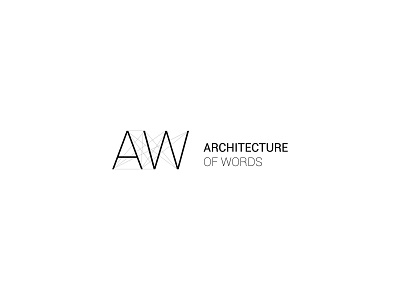 Architecture of Words Logo architecture logo creative idea creative logo minimalist logo